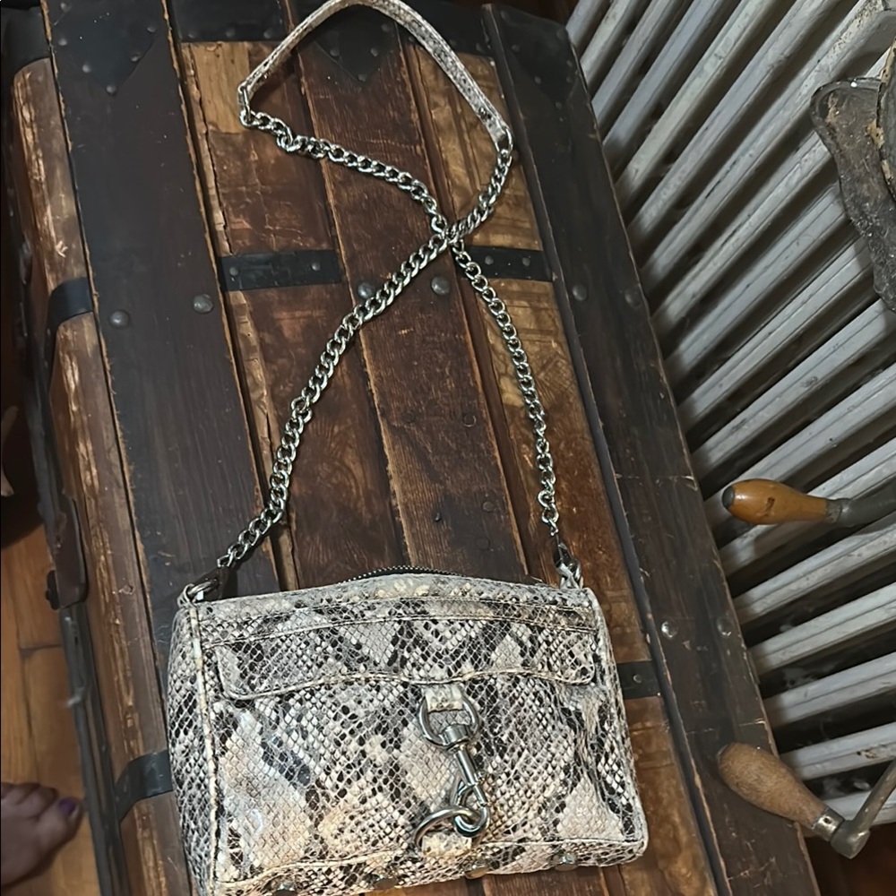 Rebecca Minkoff Gray and Cream Crossbody Bag